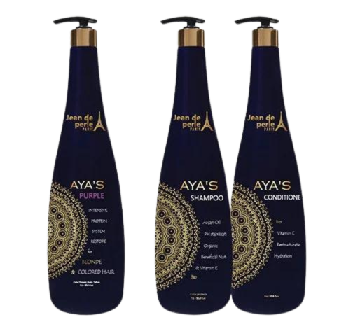 Package No. 14-Ayas Purple: 1 Liter  Ayas Shampoo: 1 Liter  Ayas Conditioner: 1 Liter