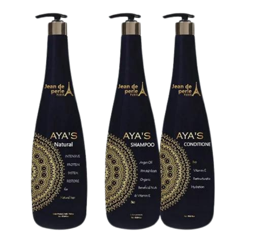 Package No. 13-Ayas Natural: 1 Liter  Ayas Shampoo: 1 Liter   (New white packaging) Ayas Conditioner: 1 Liter (New white packaging)
